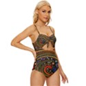 Swirl Vortex Emoji Cyclone Motion Art Knot Front One-Piece Swimsuit View3