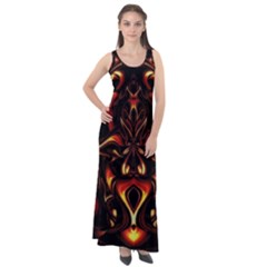 Year Of The Dragon Sleeveless Velour Maxi Dress by MRNStudios