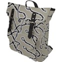 Sketchy abstract artistic print design Buckle Up Backpack View1