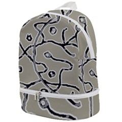 Sketchy Abstract Artistic Print Design Zip Bottom Backpack by dflcprintsclothing