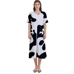 Cow Pattern Women s Cotton Short Sleeve Nightgown by Ket1n9