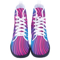 Spiral Swirl Pattern Light Circle Kid s High-top Canvas Sneakers