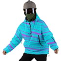 Wave Stripe Pattern Design Aqua Men s Ski and Snowboard Waterproof Breathable Jacket View2