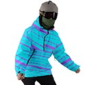 Wave Stripe Pattern Design Aqua Men s Ski and Snowboard Waterproof Breathable Jacket View3