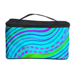 Pattern Swirl Pink Green Aqua Cosmetic Storage Case by Ndabl3x