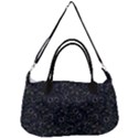 Midnight Blossom Elegance Black Backgrond Removable Strap Handbag View2