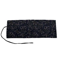 Midnight Blossom Elegance Black Backgrond Roll Up Canvas Pencil Holder (s) by dflcprintsclothing