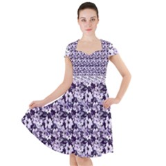 Purple Roses 1 Purple Roses Cap Sleeve Midi Dress by DinkovaArt