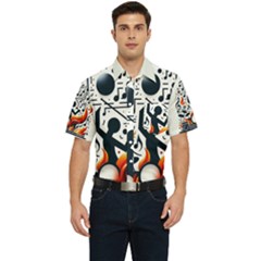 Abstract Drummer Men s Short Sleeve Pocket Shirt  by RiverRootz