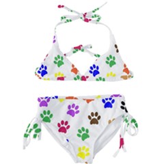 Pawprints Paw Prints Paw Animal Kids  Classic Bikini Set by Apen