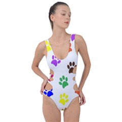 Pawprints Paw Prints Paw Animal Side Cut Out Swimsuit by Apen