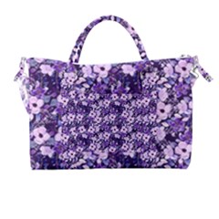 Purple Flowers 001 Purple Flowers 02 Carry-on Travel Shoulder Bag by DinkovaArt