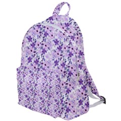 Purple Flowers 001 The Plain Backpack by DinkovaArt