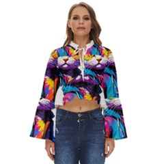 Wild Cat Boho Long Bell Sleeve Top by Sosodesigns19