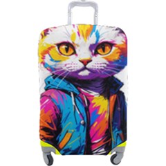 Wild Cat Luggage Cover (large) by Sosodesigns19