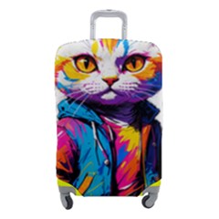 Wild Cat Luggage Cover (small) by Sosodesigns19