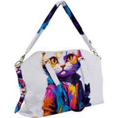 Wild Cat Canvas Crossbody Bag by Sosodesigns19