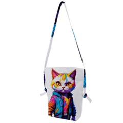 Wild Cat Folding Shoulder Bag by Sosodesigns19