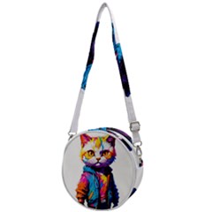 Wild Cat Crossbody Circle Bag by Sosodesigns19