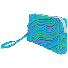 Pattern Swirl Pink Green Aqua Wristlet Pouch Bag (small) by Ndabl3x