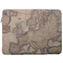 Old Vintage Classic Map Of Europe 17  Vertical Laptop Sleeve Case With Pocket View1