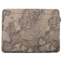 Old Vintage Classic Map Of Europe 17  Vertical Laptop Sleeve Case With Pocket View2