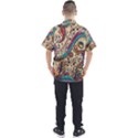 Paisley Print Musical Notes Men s Short Sleeve Shirt View2