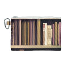 Books Bookshelves Office Fantasy Background Artwork Book Cover Apothecary Book Nook Literature Libra Canvas Cosmetic Bag (large) by Posterlux