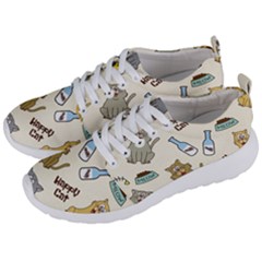 Happy Cats Pattern Background Men s Lightweight Sports Shoes by Grandong