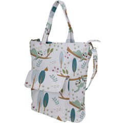 Pattern Sloth Woodland Shoulder Tote Bag by Hannah976