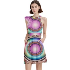 Pattern 3 Cocktail Party Halter Sleeveless Dress With Pockets by 2607694