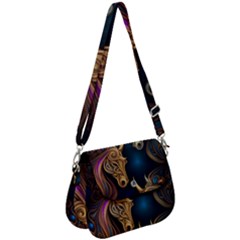 Pattern With Horses Saddle Handbag by 2607694a