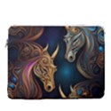 pattern with horses 15  Vertical Laptop Sleeve Case With Pocket View1