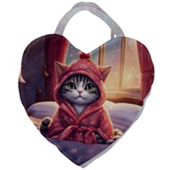 Cat 2 Giant Heart Shaped Tote by 2607694a