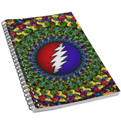 Grateful Dead Bear Pattern 5 5  X 8 5  Notebook by Maspions