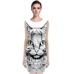 Cat - Artistic Paper Cut Classic Sleeveless Midi Dress by 2607694c