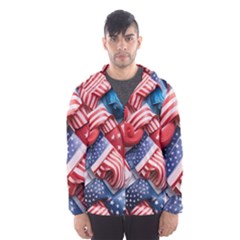 Us Presidential Election Colorful Vibrant Pattern Design  Men s Hooded Windbreaker by dflcprintsclothing