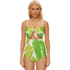 Joyful Moments Knot Front One-piece Swimsuit by artameybodi