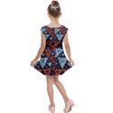 Fractal Triangle Geometric Abstract Pattern Kids  Cap Sleeve Dress View2