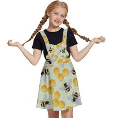 Bees Pattern Honey Bee Bug Honeycomb Honey Beehive Kids  Apron Dress by Bedest