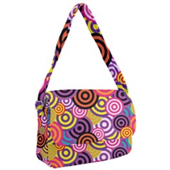 Abstract Circles Background Retro Courier Bag by Ravend