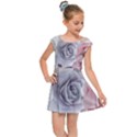 Pastel Rose  Flower Blue Pink White Kids  Cap Sleeve Dress View1