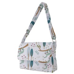 Pattern Sloth Woodland Full Print Messenger Bag (m) by Hannah976