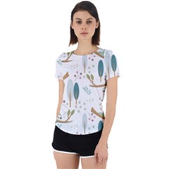 Pattern Sloth Woodland Back Cut Out Sport T-shirt by Hannah976