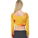 Watermelon Flower Long Sleeve Crop Top View2