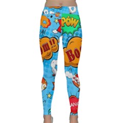 Comical Words Animals Comic Omics Crazy Graffiti Classic Yoga Leggings by Bedest