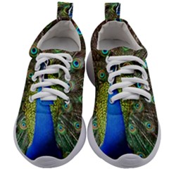 Peacock Bird Feathers Pheasant Nature Animal Texture Pattern Kids Athletic Shoes by Bedest