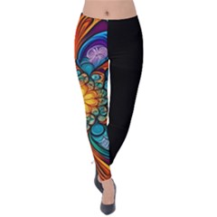 Schwarz Bunt Velvet Leggings by 2607694c