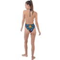 Schwarz bunt Backless Halter One Piece Swimsuit View2