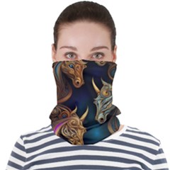 Schwarz Pferde Muster Face Seamless Bandana (adult) by 2607694c